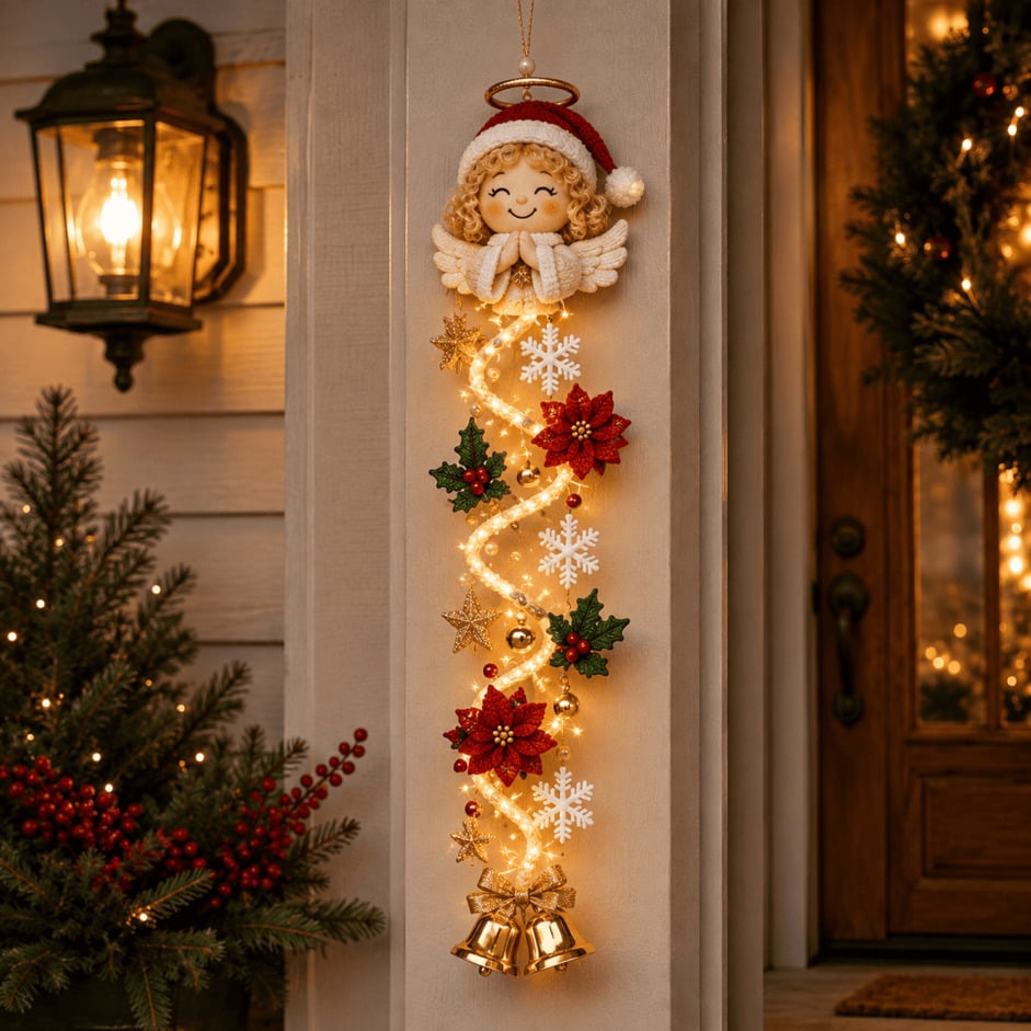⏳ Last day! 49% OFF✨ – 🎅Merry Glowing Christmas Door Hanger