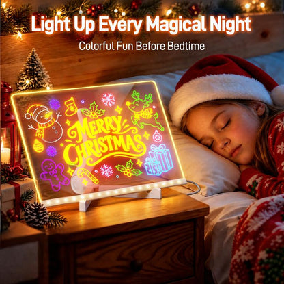 LED Drawing Board for Kids – Reusable Light-Up Doodle Board with Markers, Perfect Gift for Kids