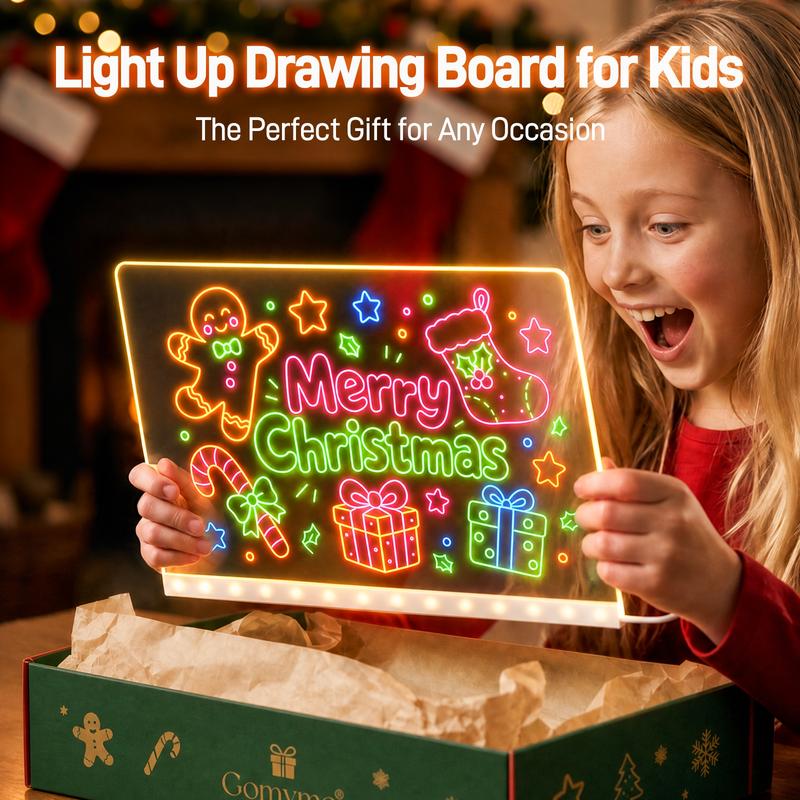 LED Drawing Board for Kids – Reusable Light-Up Doodle Board with Markers, Perfect Gift for Kids