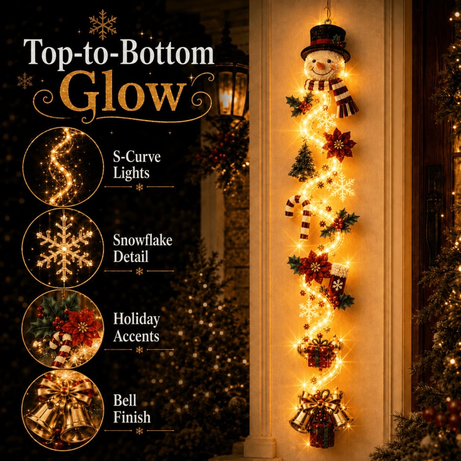 ⏳ Last day! 49% OFF✨ – 🎅Merry  Glowing Christmas Door Hanger