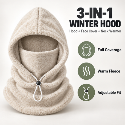 CozyShield Fleece Hood-3-in-1 Winter Hood
