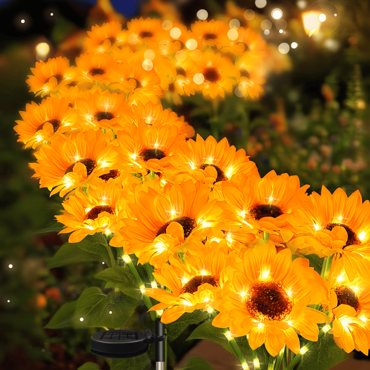 🌻Solar LED Garden Stake Lights, Assorted Flower Designs, Waterproof Outdoor Decorative Lights
