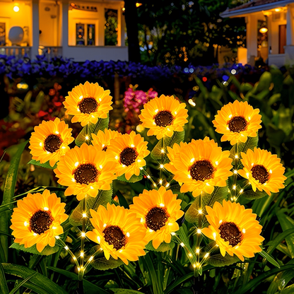 🌻Solar LED Garden Stake Lights, Assorted Flower Designs, Waterproof Outdoor Decorative Lights