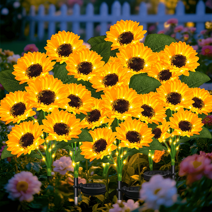 🌻Solar LED Garden Stake Lights, Assorted Flower Designs, Waterproof Outdoor Decorative Lights