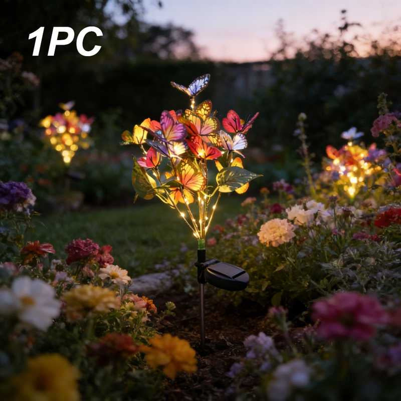 🌻Solar LED Garden Stake Lights, Assorted Flower Designs, Waterproof Outdoor Decorative Lights