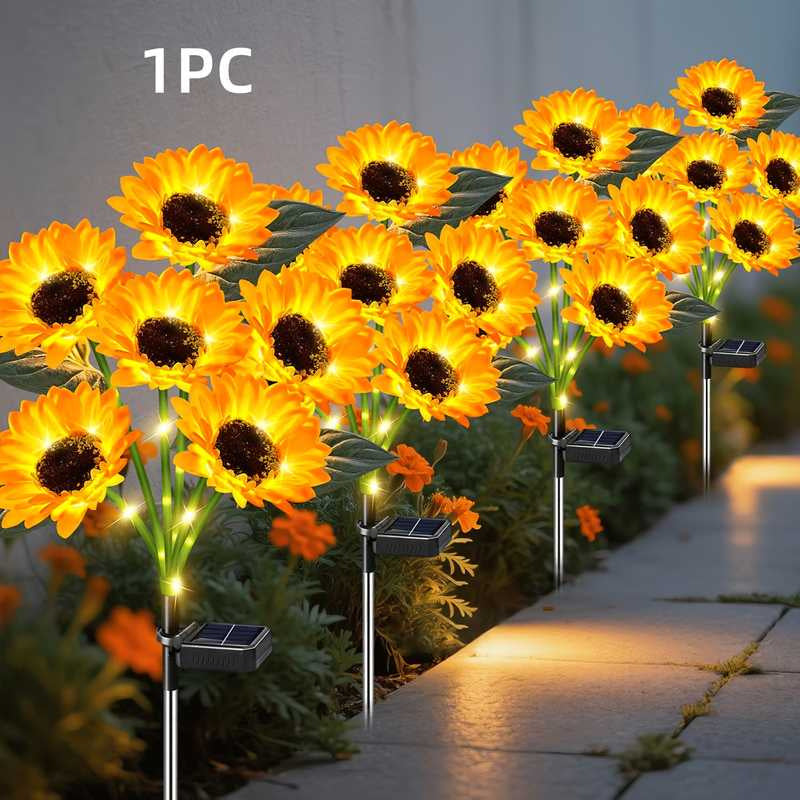 🌻Solar LED Garden Stake Lights, Assorted Flower Designs, Waterproof Outdoor Decorative Lights