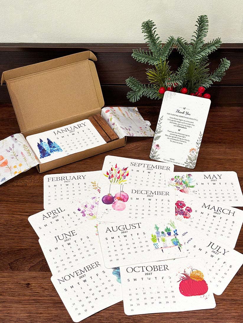 ✨Early Holiday Sale 50% OFF🌱Eco-Friendly Plantable “Timeless” Seed Calendar 2027