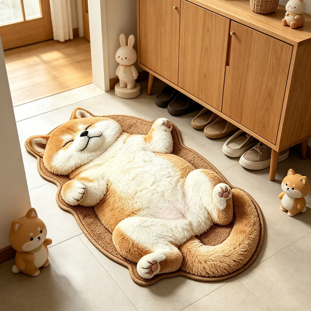 Chubby Tabby Cat Shaped Rug 🐱 🤎
