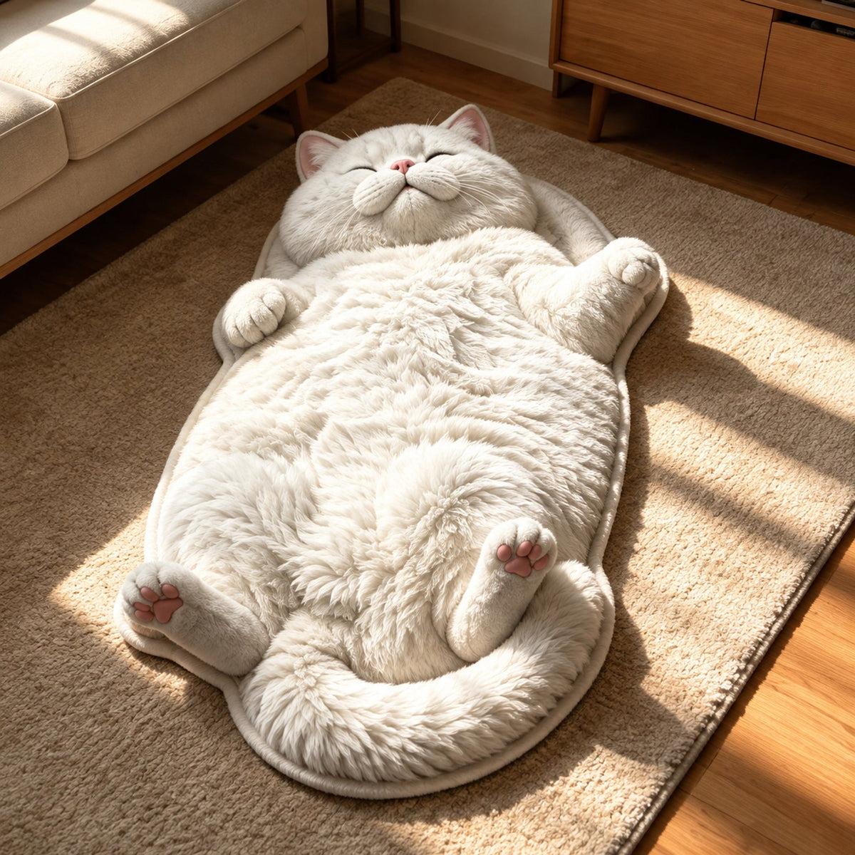 Chubby Tabby Cat Shaped Rug 🐱 🤎