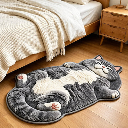 Chubby Tabby Cat Shaped Rug 🐱 🤎