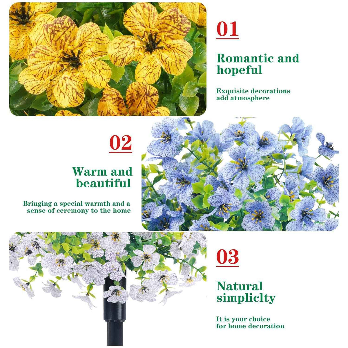 Last Day Promotion! 🔥Outdoor/Indoor UV Resistant & Waterproof Artificial Flower Decor ✅