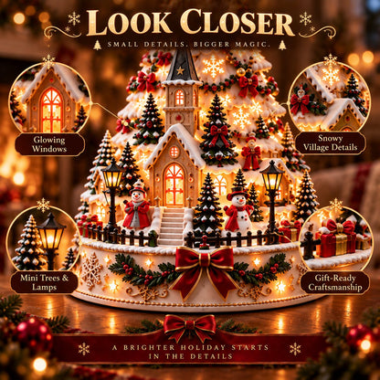 🏆 60,000+ Sold - 🎄Christmas Village Lightscape Tree（Dimensions: 7.87"L × 5.91"W × 5.91"H, Volume 274.61 in³, Net Weight 200g）