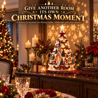 🏆 60,000+ Sold - 🎄Christmas Village Lightscape Tree（Dimensions: 7.87"L × 5.91"W × 5.91"H, Volume 274.61 in³, Net Weight 200g）