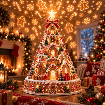 🏆 60,000+ Sold - 🎄Christmas Village Lightscape Tree（Dimensions: 7.87"L × 5.91"W × 5.91"H, Volume 274.61 in³, Net Weight 200g）